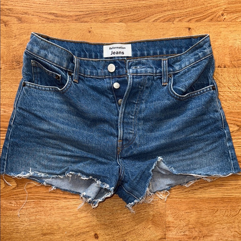Reformation Indigo Denim Jean Shorts